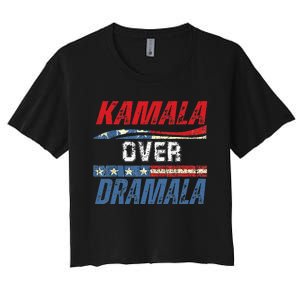 Kamala Over Dramala Women's Crop Top Tee