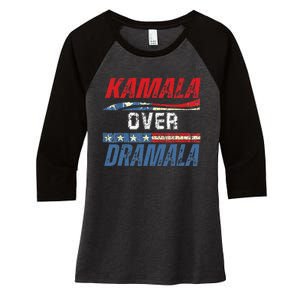 Kamala Over Dramala Women's Tri-Blend 3/4-Sleeve Raglan Shirt