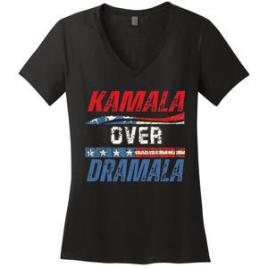 Kamala Over Dramala Women's V-Neck T-Shirt