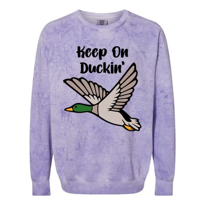 Keep On Duckin Colorblast Crewneck Sweatshirt