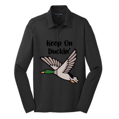 Keep On Duckin Silk Touch Performance Long Sleeve Polo