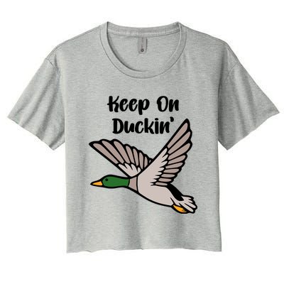 Keep On Duckin Women's Crop Top Tee