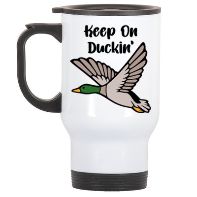 Keep On Duckin Stainless Steel Travel Mug