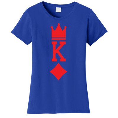 King Of Diamonds Playing Card Halloween Costume Meaningful Gift Women's T-Shirt