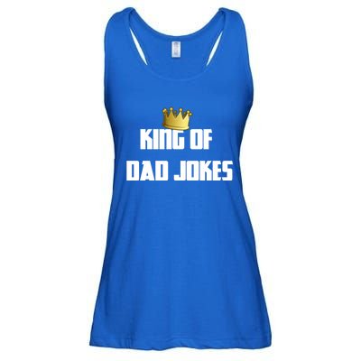 King Of Dad Jokes Crown Bad Joke Funny Fathers Day Gift Ladies Essential Flowy Tank