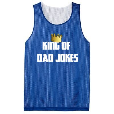 King Of Dad Jokes Crown Bad Joke Funny Fathers Day Gift Mesh Reversible Basketball Jersey Tank