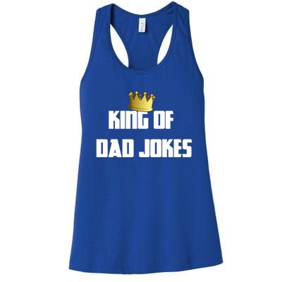 King Of Dad Jokes Crown Bad Joke Funny Fathers Day Gift Women's Racerback Tank