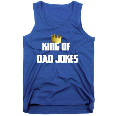 King Of Dad Jokes Crown Bad Joke Funny Fathers Day Gift Tank Top