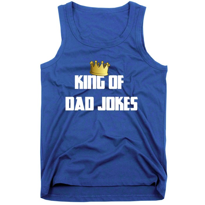 King Of Dad Jokes Crown Bad Joke Funny Fathers Day Gift Tank Top