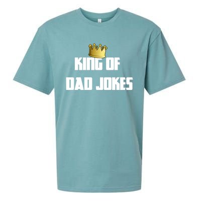 King Of Dad Jokes Crown Bad Joke Funny Fathers Day Gift Sueded Cloud Jersey T-Shirt