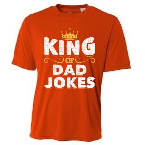 King Of Dad Jokes Crown Rad Jokes Puns Funny Dad Jokes Gift Cooling Performance Crew T-Shirt