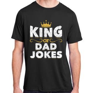 King Of Dad Jokes Crown Rad Jokes Puns Funny Dad Jokes Gift Adult ChromaSoft Performance T-Shirt