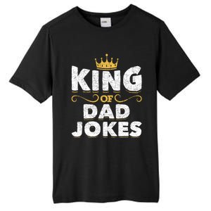 King Of Dad Jokes Crown Rad Jokes Puns Funny Dad Jokes Gift Tall Fusion ChromaSoft Performance T-Shirt