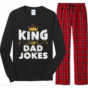 King Of Dad Jokes Crown Rad Jokes Puns Funny Dad Jokes Gift Long Sleeve Pajama Set