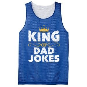 King Of Dad Jokes Crown Rad Jokes Puns Funny Dad Jokes Gift Mesh Reversible Basketball Jersey Tank