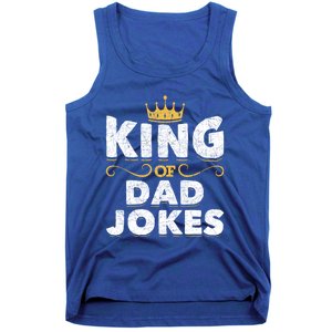 King Of Dad Jokes Crown Rad Jokes Puns Funny Dad Jokes Gift Tank Top