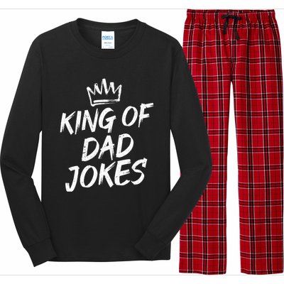 King Of Dad Jokes Fathers Day Humorous Puns Funny Dad Jokes Gift Long Sleeve Pajama Set