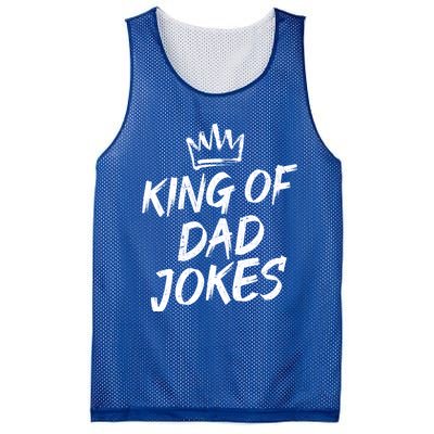 King Of Dad Jokes Fathers Day Humorous Puns Funny Dad Jokes Gift Mesh Reversible Basketball Jersey Tank