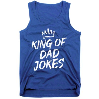 King Of Dad Jokes Fathers Day Humorous Puns Funny Dad Jokes Gift Tank Top