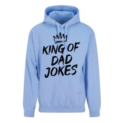 King Of Dad Jokes Fathers Day Humorous Puns Funny Dad Jokes Gift Unisex Surf Hoodie