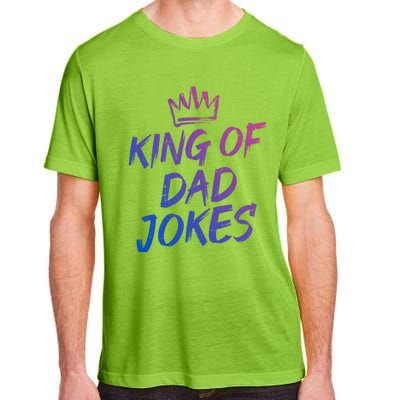 King Of Dad Jokes Fathers Day Humorous Puns Funny Dad Jokes Cute Gift Adult ChromaSoft Performance T-Shirt