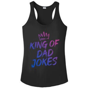 King Of Dad Jokes Fathers Day Humorous Puns Funny Dad Jokes Cute Gift Ladies PosiCharge Competitor Racerback Tank