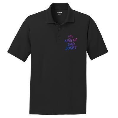 King Of Dad Jokes Fathers Day Humorous Puns Funny Dad Jokes Cute Gift PosiCharge RacerMesh Polo