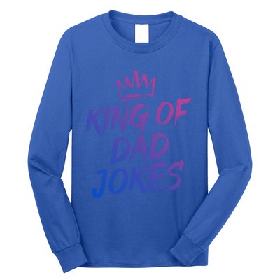 King Of Dad Jokes Fathers Day Humorous Puns Funny Dad Jokes Cute Gift Long Sleeve Shirt