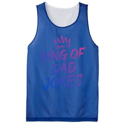 King Of Dad Jokes Fathers Day Humorous Puns Funny Dad Jokes Cute Gift Mesh Reversible Basketball Jersey Tank