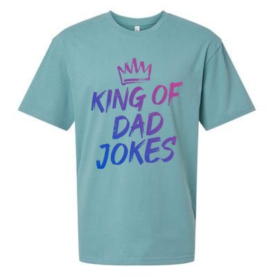 King Of Dad Jokes Fathers Day Humorous Puns Funny Dad Jokes Cute Gift Sueded Cloud Jersey T-Shirt