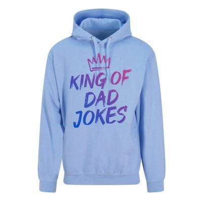 King Of Dad Jokes Fathers Day Humorous Puns Funny Dad Jokes Cute Gift Unisex Surf Hoodie