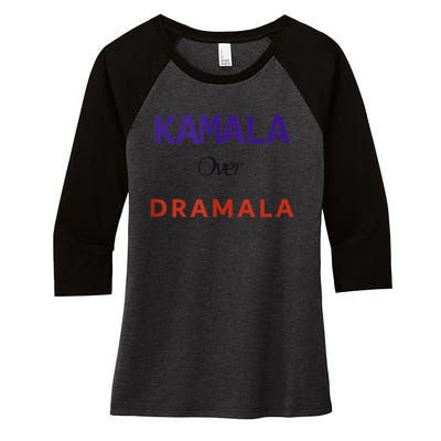 Kamala Over Dramala Women's Tri-Blend 3/4-Sleeve Raglan Shirt