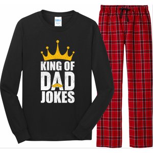 King Of Dad Jokes Funny Fathers Day Saying Gift Long Sleeve Pajama Set