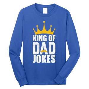 King Of Dad Jokes Funny Fathers Day Saying Gift Long Sleeve Shirt