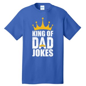 King Of Dad Jokes Funny Fathers Day Saying Gift Tall T-Shirt