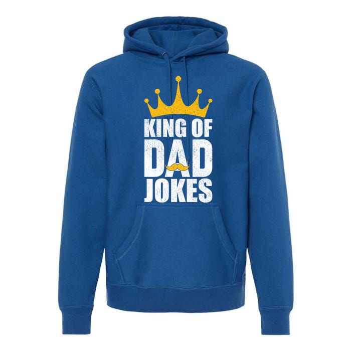 King Of Dad Jokes Funny Fathers Day Saying Gift Premium Hoodie