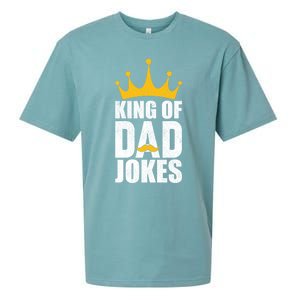 King Of Dad Jokes Funny Fathers Day Saying Gift Sueded Cloud Jersey T-Shirt