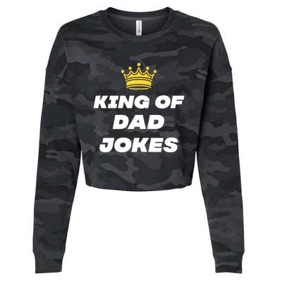 King Of Dad Jokes Funny Gift Cropped Pullover Crew