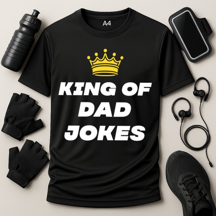 King Of Dad Jokes Funny Gift Cooling Performance Crew T-Shirt