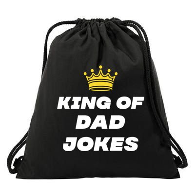 King Of Dad Jokes Funny Gift Drawstring Bag