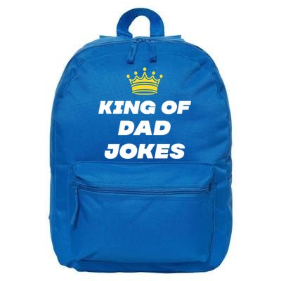 King Of Dad Jokes Funny Gift 16 in Basic Backpack