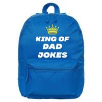 King Of Dad Jokes Funny Gift 16 in Basic Backpack
