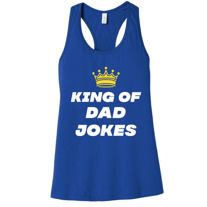 King Of Dad Jokes Funny Gift Women's Racerback Tank