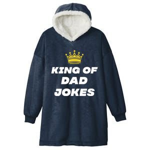 King Of Dad Jokes Funny Gift Hooded Wearable Blanket