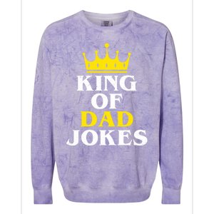 King Of Dad Jokes Funny Puns Rad Jokes Humorous Dad Jokes Cute Gift Colorblast Crewneck Sweatshirt