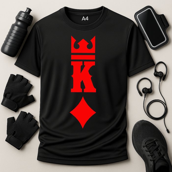 King Of Diamonds Halloween Playing Cards Cooling Performance Crew T-Shirt