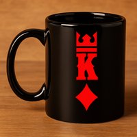 King Of Diamonds Halloween Playing Cards 11oz C Handle Ceramic Mug