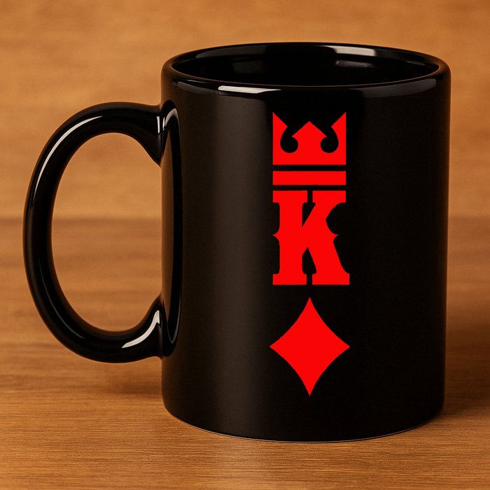 King Of Diamonds Halloween Playing Cards 11oz C Handle Ceramic Mug