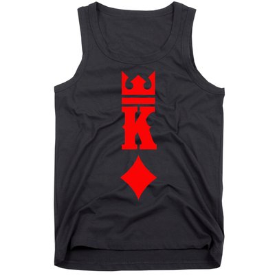 King Of Diamonds Halloween Playing Cards Tank Top