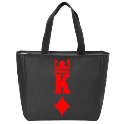 King Of Diamonds Halloween Playing Cards Zip Tote Bag